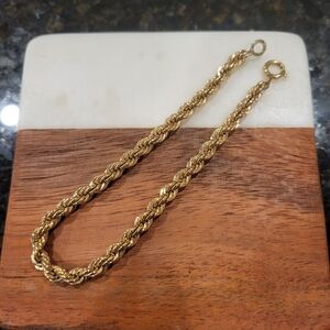 Elegant Gold Rope Chain Bracelet